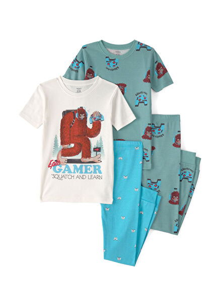 Colorful Boys' 4-Piece Pajama Set