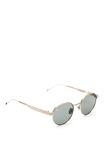 Claude Silver Green Unisex Sunglasses
