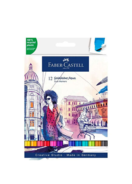 Goldfaber Aqua Double-Tip 12-Piece Marker Pen