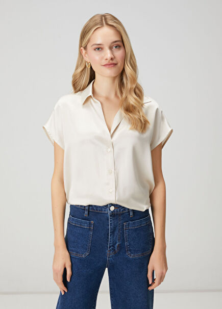 Ecru Silk Shirt