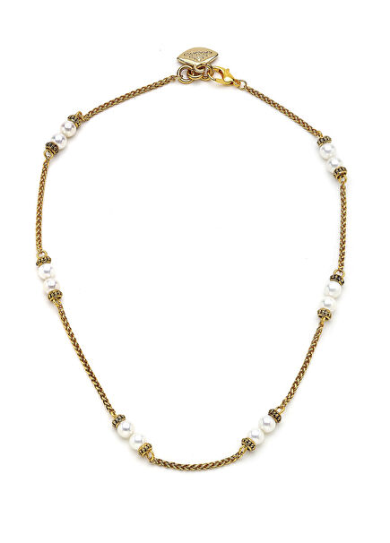 Grace Pearl Gold Plated Chain Women's Necklace