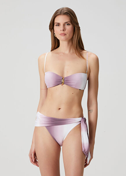 Elsie Purple White Gradient Bikini Top