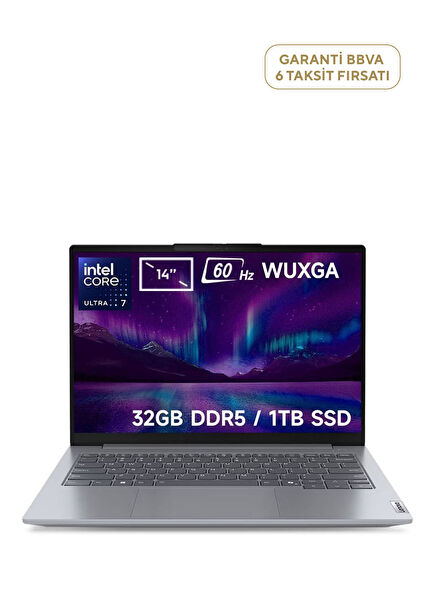 ThinkBook 14 G7 IML Intel Core Ultra 7-155H 32GB RAM DDR5 1TB SSD 14" WUXGA 60Hz IPS FreeDos Laptop 21MR0050TRv2