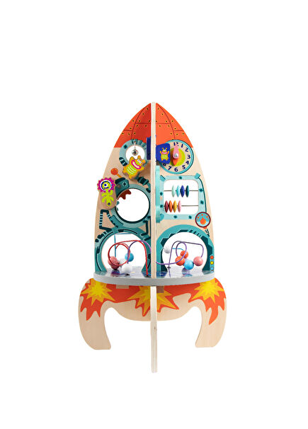 Rocket Wooden Multi-Activity Toy
