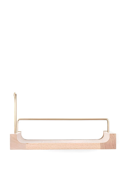 Raw Masif Meşe  Gold Metalli Mini Uçan Raf