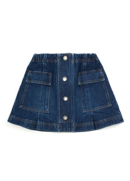 Çok Renkli Kız Çocuk Denim Etek