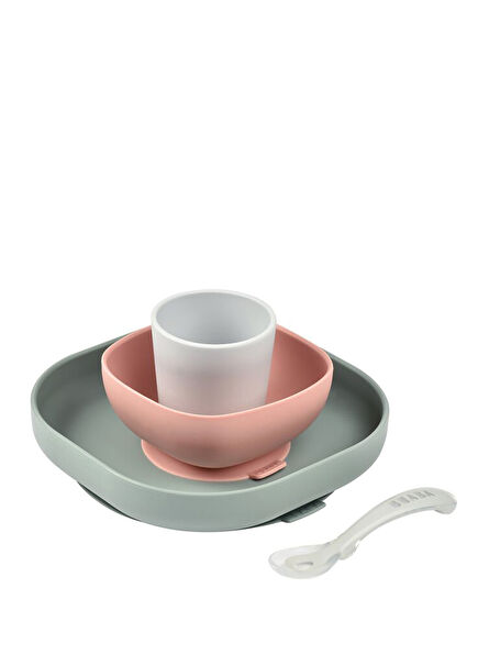 Eucalyptus Silicone 4-Pack Baby Feeding Set