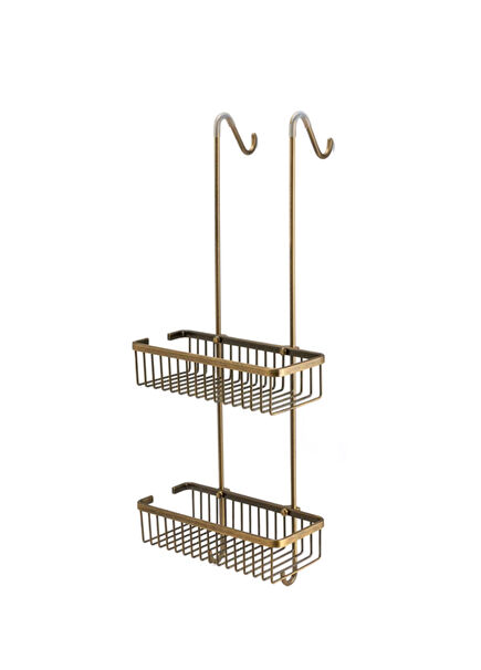 Antik Dikdörtgen 2'li Askılı Duş Rafı 