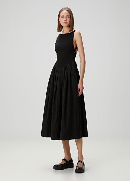 Isabel Black Midi Dress