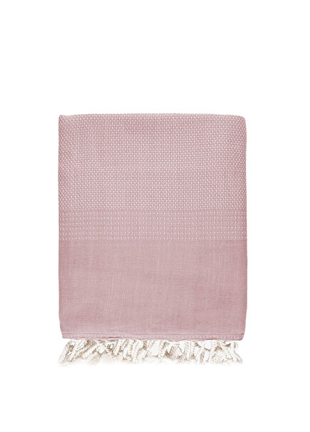 Tan Gül Kurusu Pamuklu Peştemal