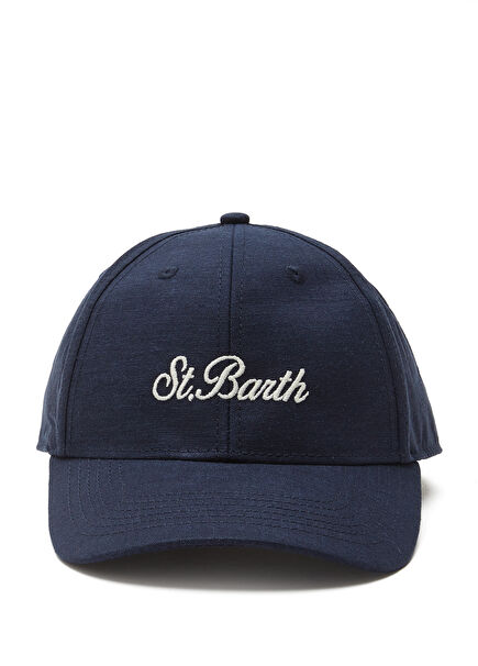 Lacivert Erkek Keten Şapka