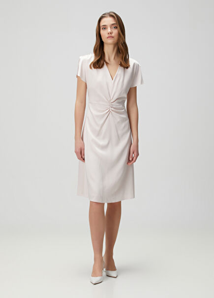 Dulania Light Pink Midi Dress