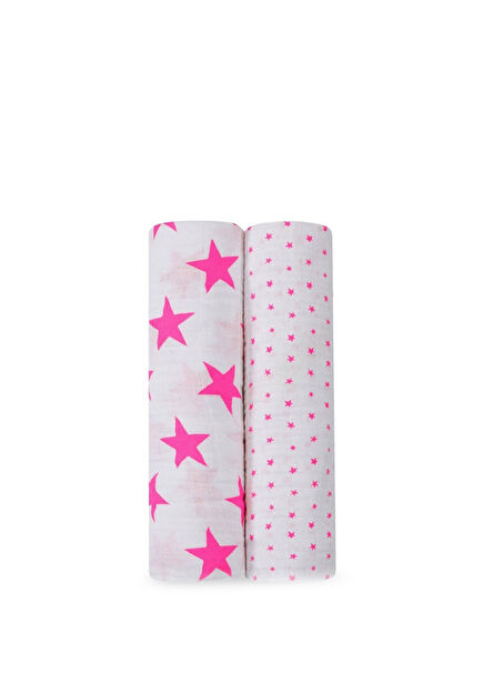 Floro Pink Muslin 2-Pack Baby Blanket Set