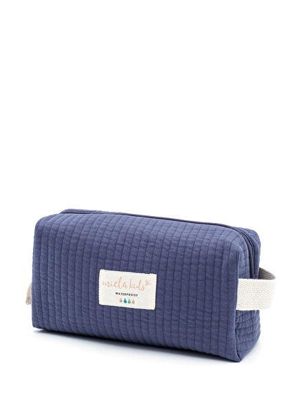 Lacivert Su Geçirmez Astarlı Bakım Çantası