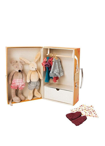 Küçük Aile Oyuncak Valiz Gardrop