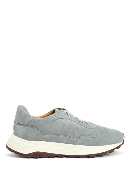 Grey Men's Leather Sneakers