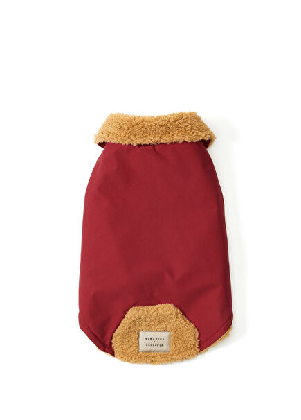 Mons Bons x Bassigue Kırmızı Çift Taraflı Kışlık Köpek Yeleği