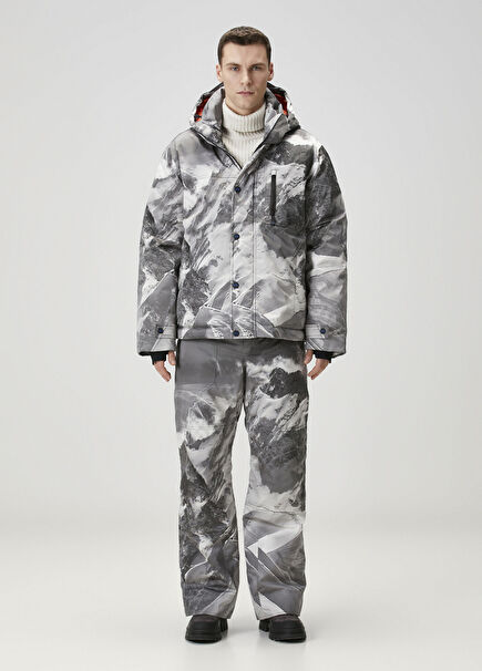 Fildişi Desenli Kayak Pantolonu