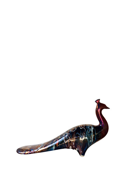 Large Peacock-Shaped Ceramic Object