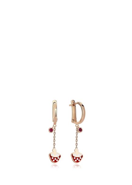 Magic Smurf Hoops 14K Gold Girl Earrings