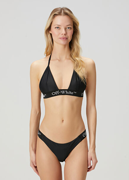 Black Logo Triangle Bikini Set