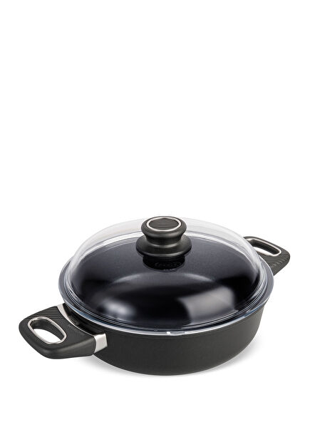 Evo Black Cast Aluminum Flat Pot 24 cm