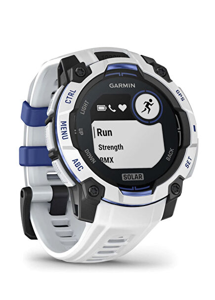 Instinct 3 45 mm Solar Beyaz Mavi Silikon Kayışlı Akıllı Saat