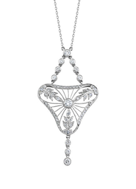 Art Deco Triangolare Women's Gold Necklace
