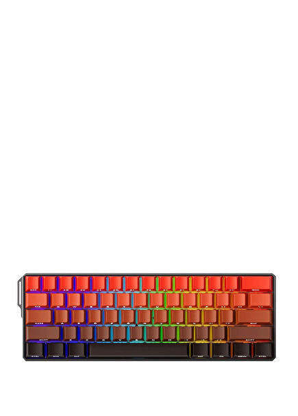 Monsgeek FUN60 Ultra Shine-Through Blaze Gradient Hall Effect Manyetik Switch ARGB Hotswap Mekanik Gaming Klavye