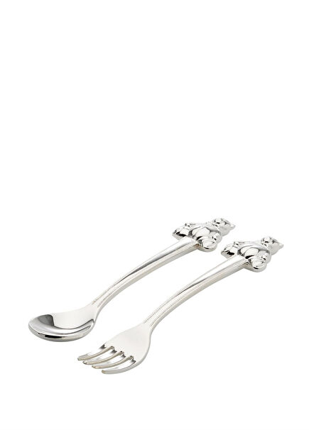 Silver Plated Baby Spoon and Fork Set
