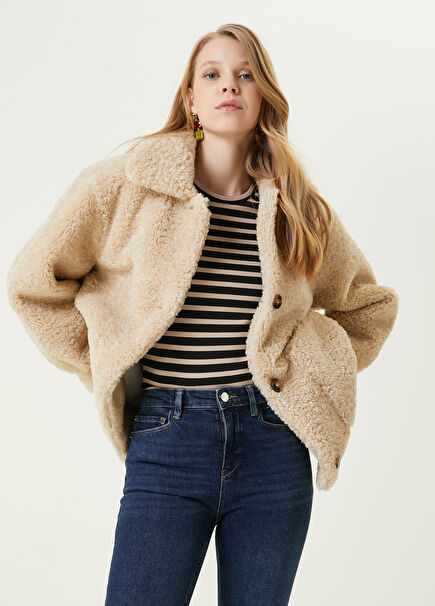 Bej Shearling Mont