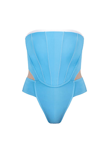 Sculpt Light Blue Women's Corset Swimsuit