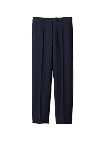 Kid Mohair Blue Women's Trousers