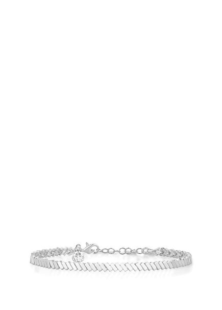 Tiger Charm Serial White Gold Plated 925 Sterling Silver Men's Bracelet