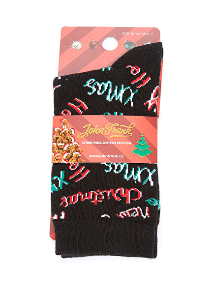 Christmas Limited Edition Jakarlı Kadın Çorap
