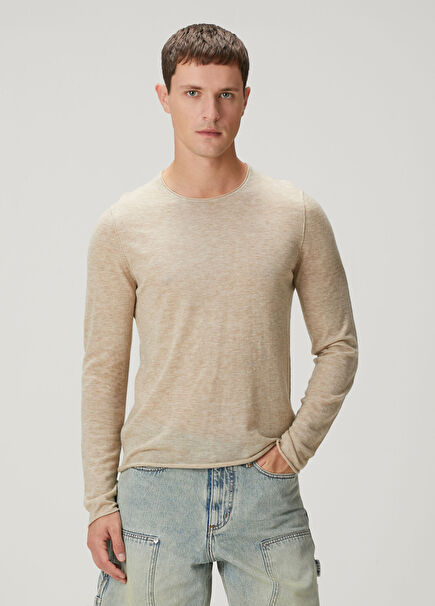 Teiss Beige Wool Sweater