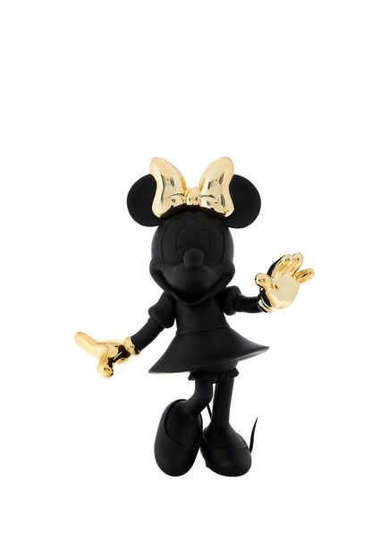 Minnie Welcome Siyah Gold 62 cm Heykel