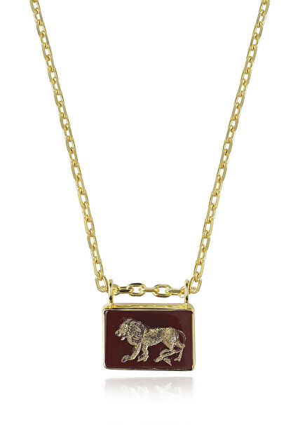 Lion 22K Gold Plated Women's Necklace
