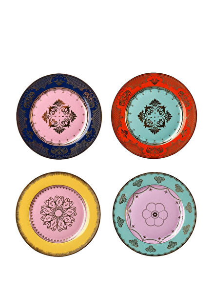 Side Plate Grandpa Porcelain 4-Piece Tea Plate Set