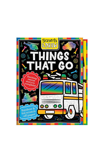 Scratch and Draw Things That Go Çocuk Yabancı Dil Kitapları