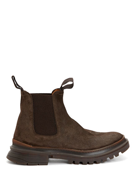 Koyu Kahverengi Erkek Deri Bot