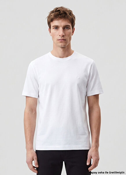 Basic Fit Kırık Beyaz Compact Jersey T-shirt