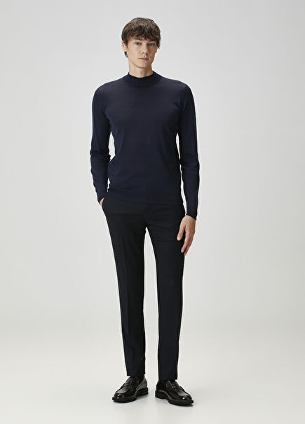 Lacivert Yün Pantolon