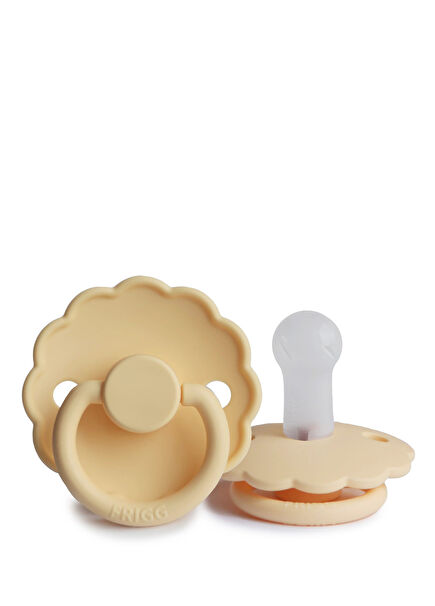 Daisy Pale Daffodil Yellow Silicone 6-18 Month Pacifier