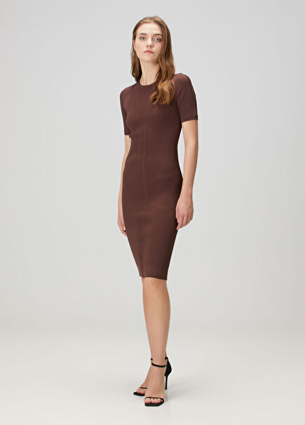Alina Brown Mini Evening Dress
