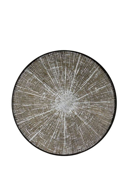 White Slice Handmade Glass Painted Wooden Tray