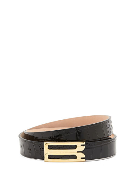 Black Womens Leather Belt