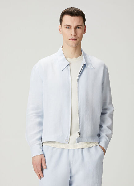 Casey Açık Mavi Keten Gömlek