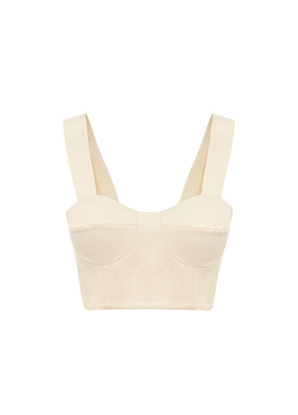 Raymond Krem Rengi Kalın Askılı Kadın Büstiyer