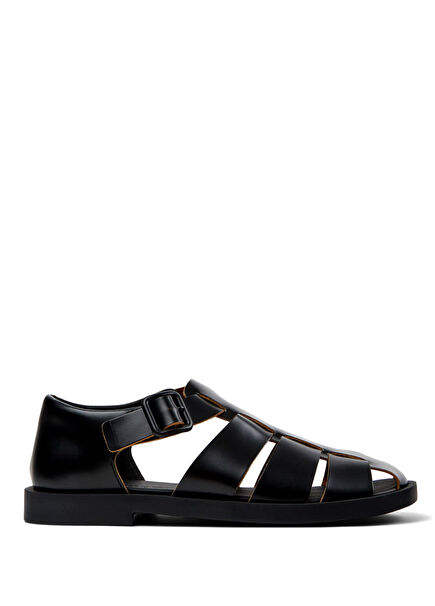 Men's Black Leather Sandals K101011-001